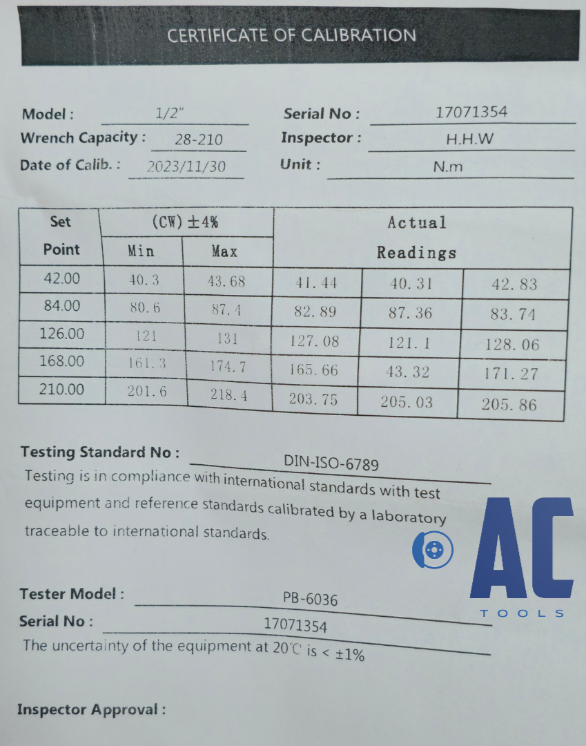 Llave dinamométrica con carraca 1/2 28-210nM con certificado de precisión - 4
